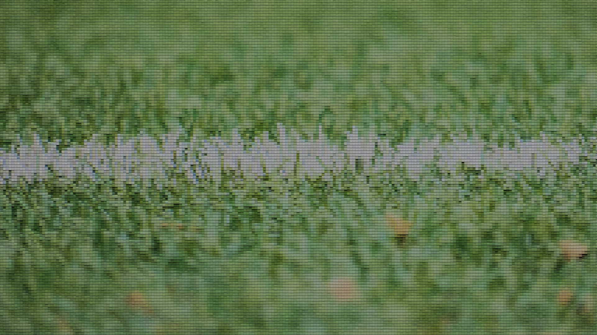 Pixellated Image of Football Field Grass.